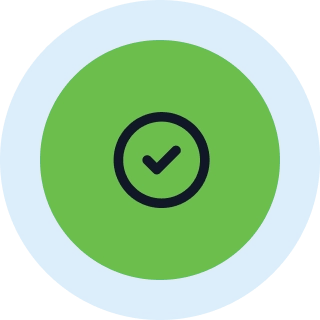 Green checkmark icon in circle