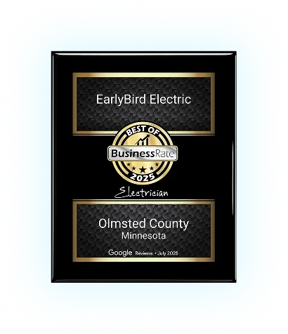 EarlyBird Electric award plaque