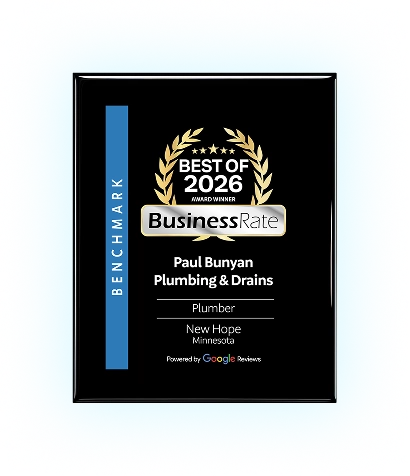 Paul Bunyan Plumbing & Drains award plaque